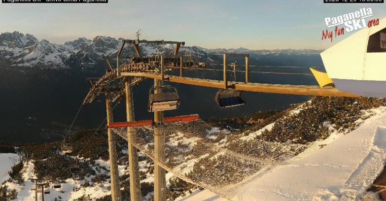 Webcam Paganella Ski – Andalo – Fai della Paganella - Arrivo Telecabina Doss Pelà