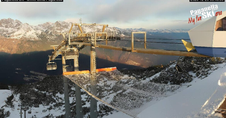 Webcam Paganella Ski – Andalo – Fai della Paganella - Arrivo Telecabina Doss Pelà