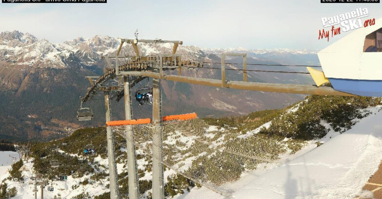 Webcam Paganella Ski – Andalo – Fai della Paganella - Arrivo Telecabina Doss Pelà