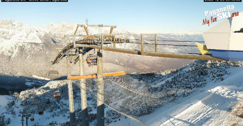 Webcam Paganella Ski – Andalo – Fai della Paganella - Arrivo Telecabina Doss Pelà