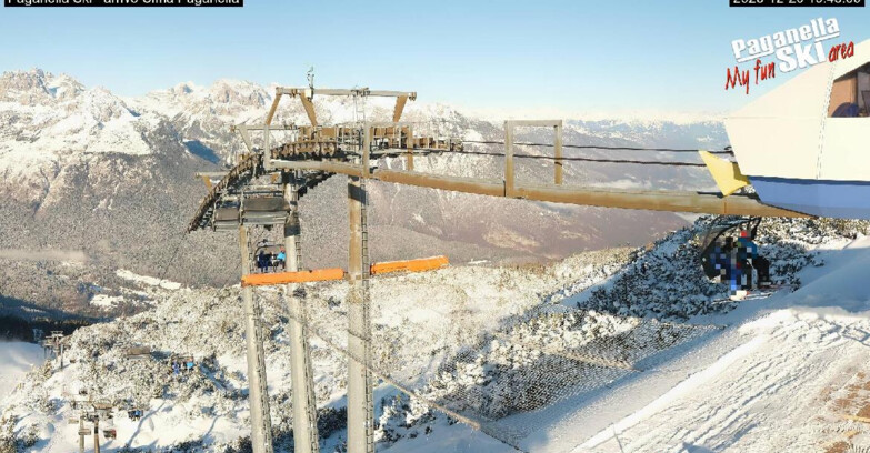 Webcam Paganella Ski – Andalo – Fai della Paganella - Arrivo Telecabina Doss Pelà