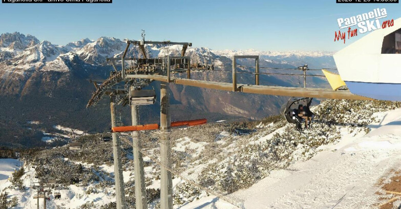 Webcam Paganella Ski – Andalo – Fai della Paganella - Arrivo Telecabina Doss Pelà