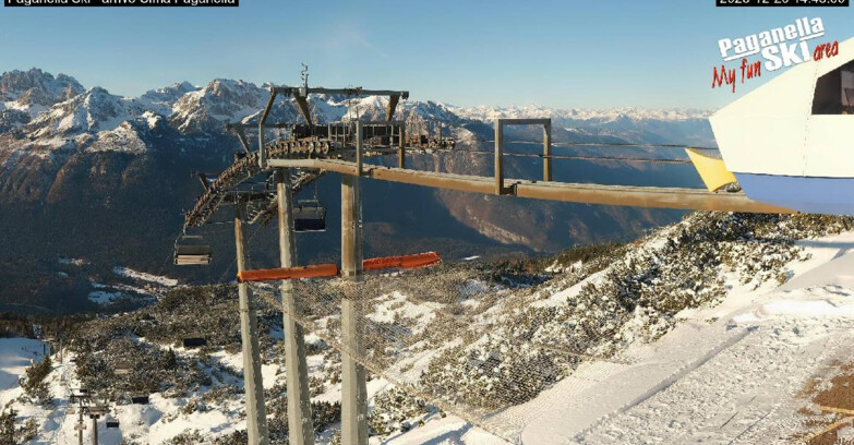 Webcam Paganella Ski – Andalo – Fai della Paganella - Arrivo Telecabina Doss Pelà