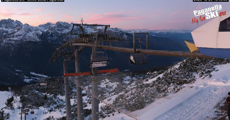 Webcam Paganella Ski – Andalo – Fai della Paganella - Arrivo Telecabina Doss Pelà