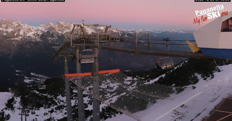 Webcam Paganella Ski – Andalo – Fai della Paganella - Arrivo Telecabina Doss Pelà