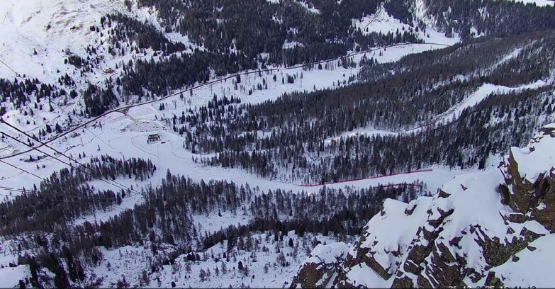 Webcam Passo San Pellegrino-Falcade  - Pista Funivia