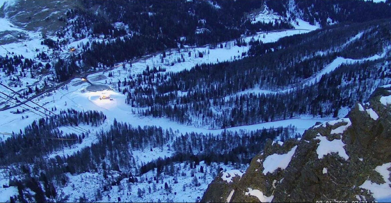 Webcam Passo San Pellegrino-Falcade  - Pista Funivia