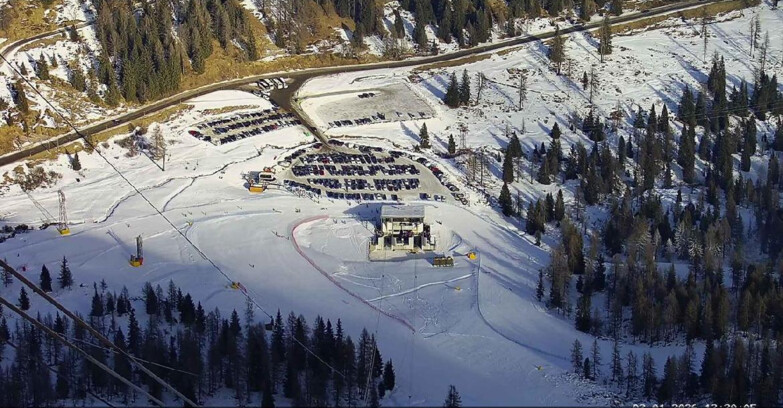 Webcam Passo San Pellegrino-Falcade - Arrivo Seggiovia