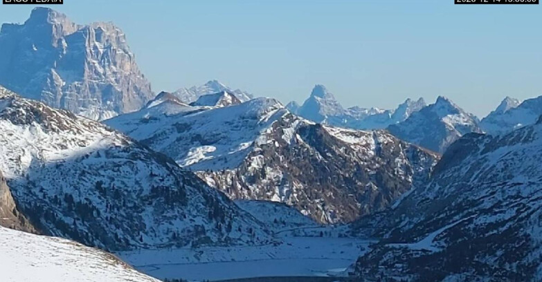 Webcam Canazei-Belvedere - Lago e Passo Fedaia