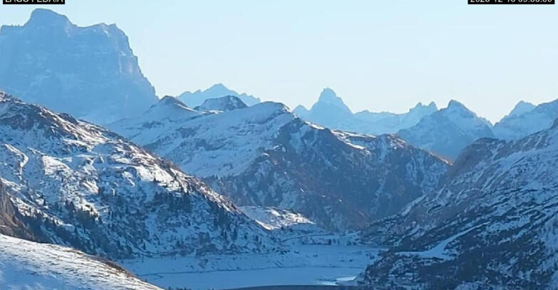 Webcam Canazei Belvedere - Lago e Passo Fedaia