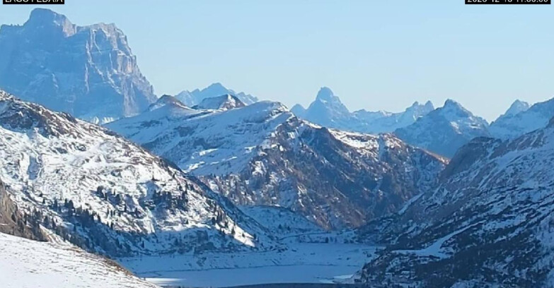 Webcam Canazei Belvedere - Lago e Passo Fedaia