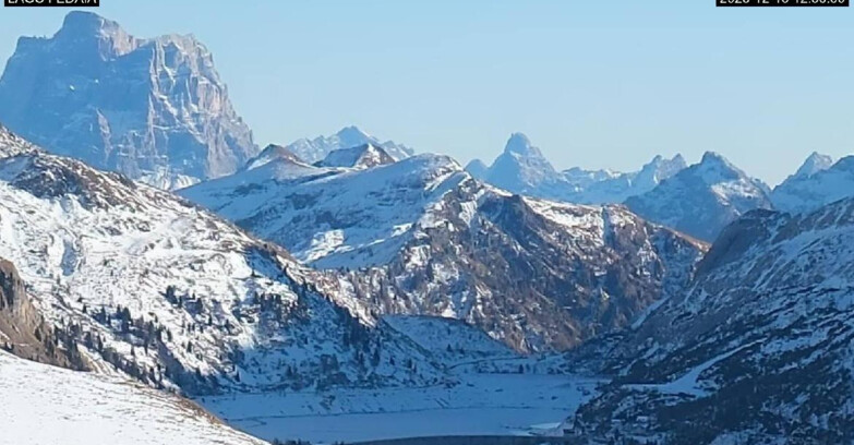 Webcam Canazei Belvedere - Lago e Passo Fedaia