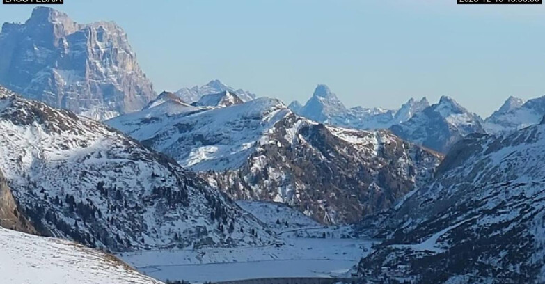 Webcam Canazei Belvedere - Lago e Passo Fedaia