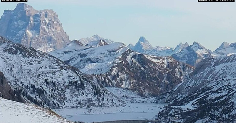 Webcam Canazei Belvedere - Lago e Passo Fedaia