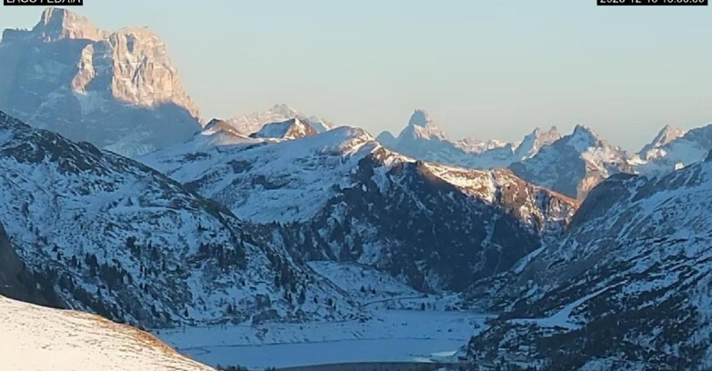 Webcam Canazei Belvedere - Lago e Passo Fedaia