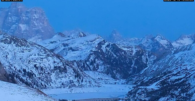 Webcam Canazei Belvedere - Lago e Passo Fedaia