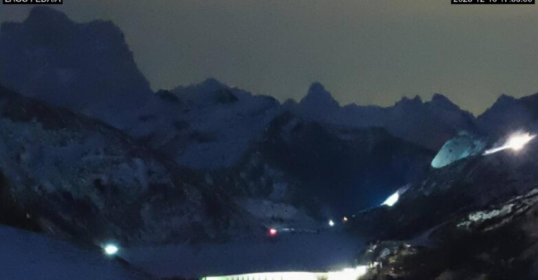 Webcam Canazei Belvedere - Lago e Passo Fedaia