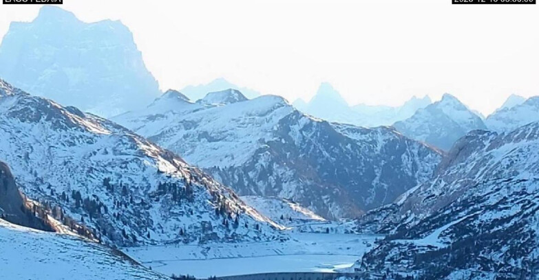 Webcam Canazei Belvedere - Lago e Passo Fedaia