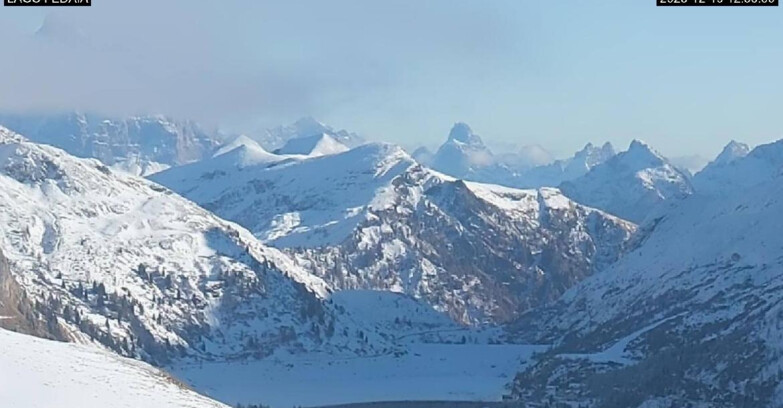 Webcam Canazei Belvedere - Lago e Passo Fedaia