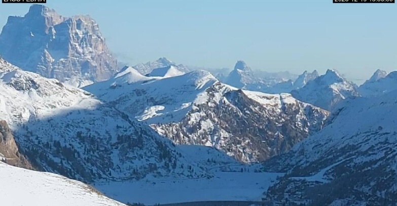 Webcam Canazei Belvedere - Lago e Passo Fedaia