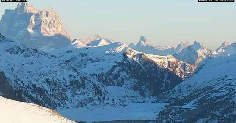 Webcam Canazei Belvedere - Lago e Passo Fedaia