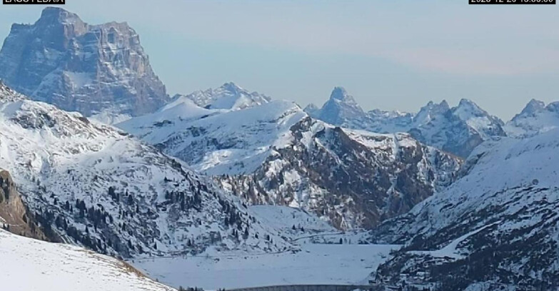 Webcam Canazei Belvedere - Lago e Passo Fedaia