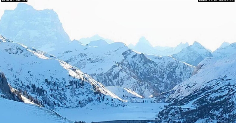 Webcam Canazei-Belvedere  - Lago e Passo Fedaia