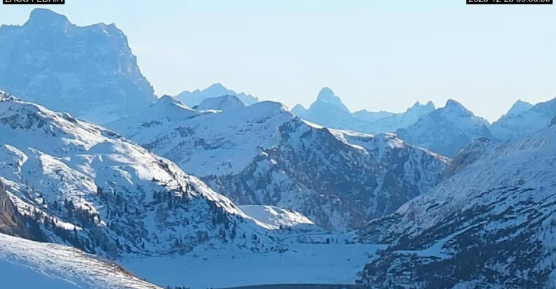 Webcam Canazei-Belvedere - Lago e Passo Fedaia