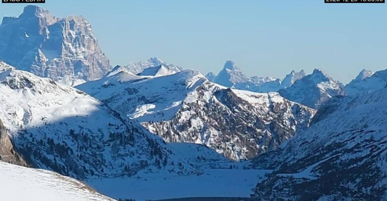 Webcam Canazei-Belvedere - Lago e Passo Fedaia