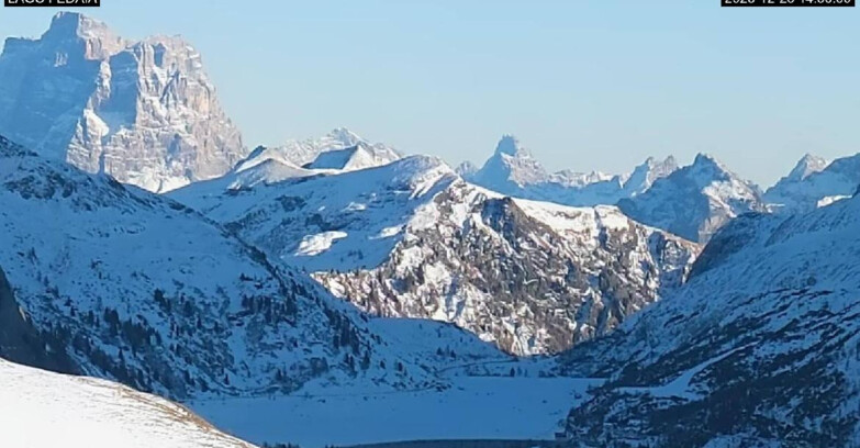 Webcam Canazei-Belvedere - Lago e Passo Fedaia