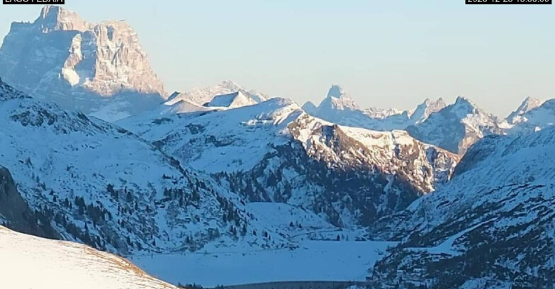 Webcam Canazei-Belvedere - Lago e Passo Fedaia