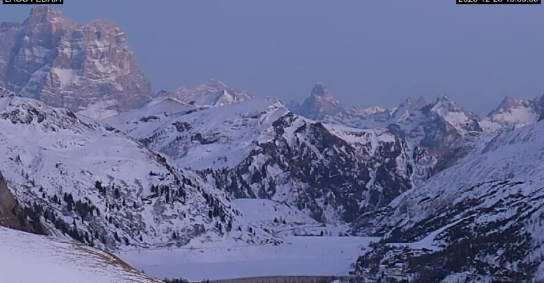 Webcam Canazei-Belvedere - Lago e Passo Fedaia