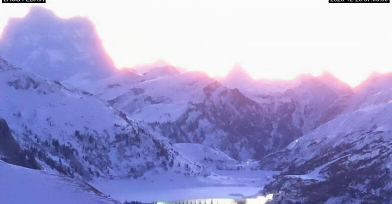 Webcam Canazei-Belvedere - Lago e Passo Fedaia