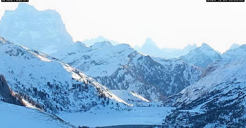 Webcam Canazei-Belvedere - Lago e Passo Fedaia