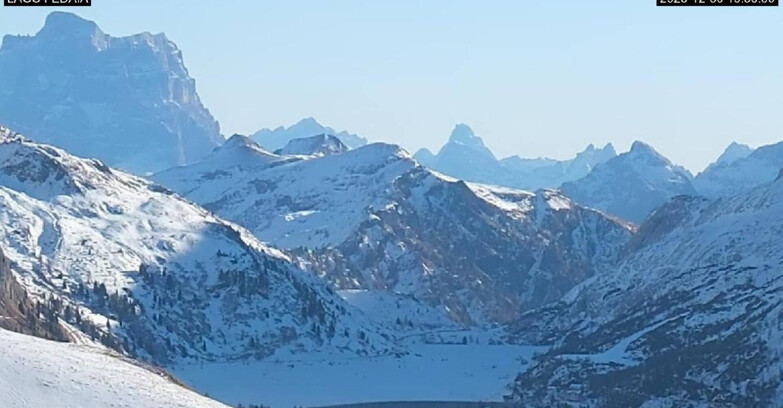 Webcam Canazei Belvedere - Lago e Passo Fedaia