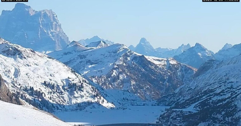 Webcam Canazei Belvedere - Lago e Passo Fedaia