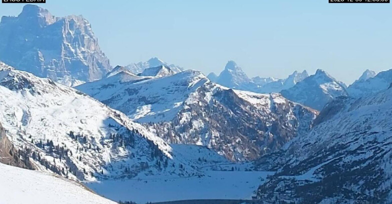 Webcam Canazei Belvedere - Lago e Passo Fedaia