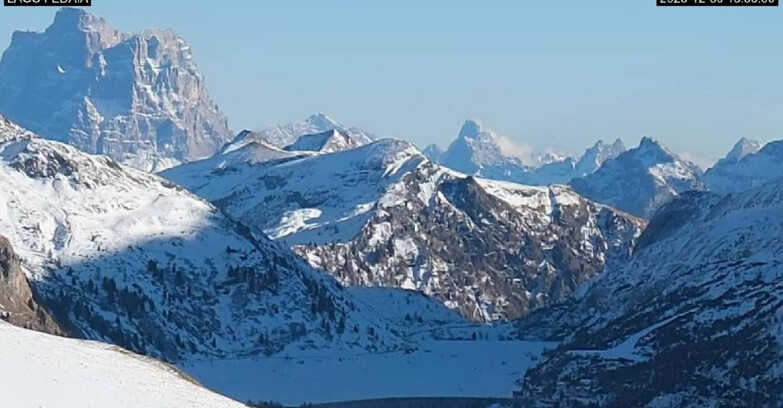 Webcam Canazei Belvedere - Lago e Passo Fedaia