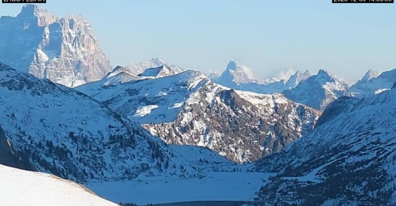 Webcam Canazei Belvedere - Lago e Passo Fedaia
