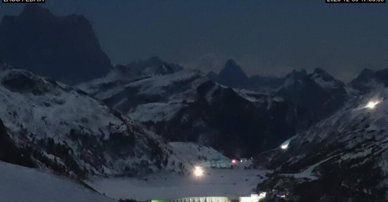 Webcam Canazei Belvedere - Lago e Passo Fedaia