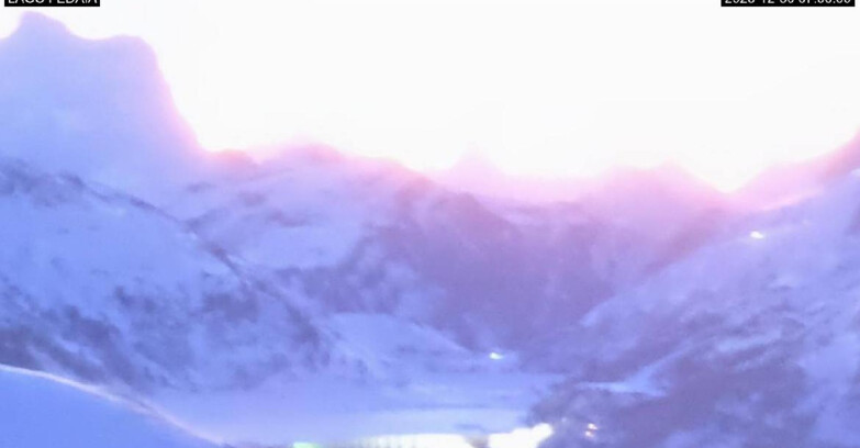 Webcam Canazei Belvedere - Lago e Passo Fedaia