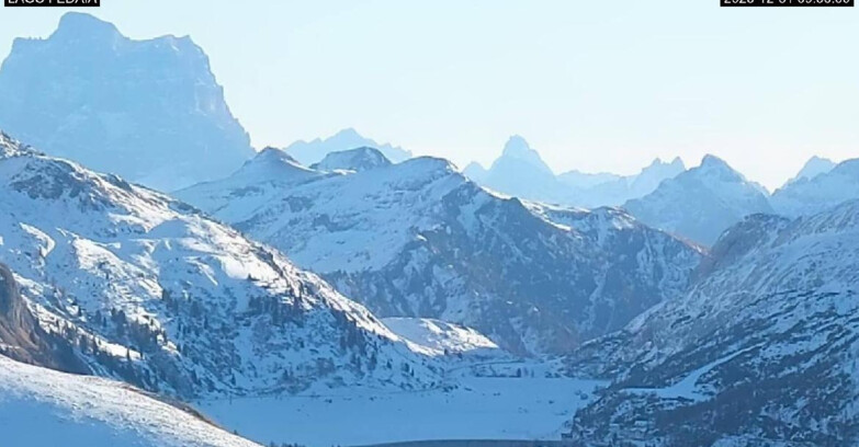 Webcam Canazei Belvedere - Lago e Passo Fedaia