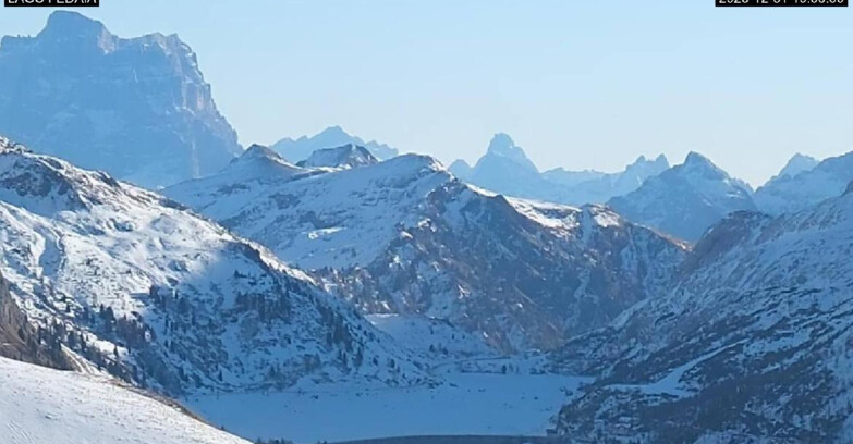 Webcam Canazei Belvedere - Lago e Passo Fedaia