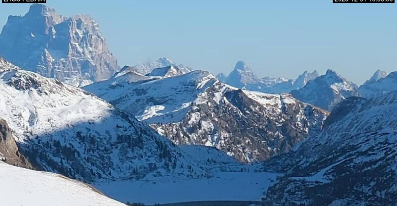 Webcam Canazei Belvedere - Lago e Passo Fedaia