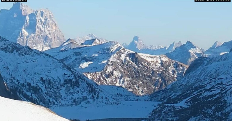 Webcam Canazei Belvedere - Lago e Passo Fedaia