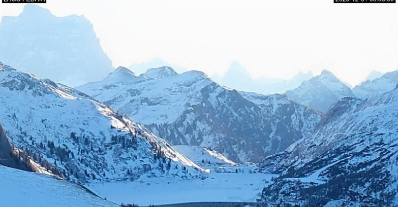 Webcam Canazei Belvedere - Lago e Passo Fedaia