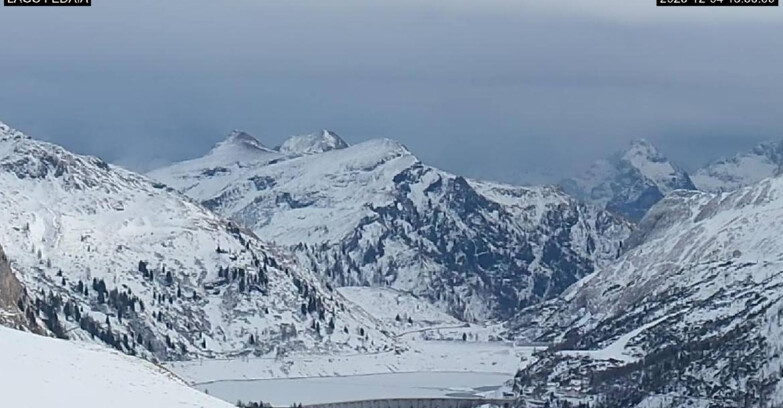 Webcam Canazei Belvedere - Lago e Passo Fedaia