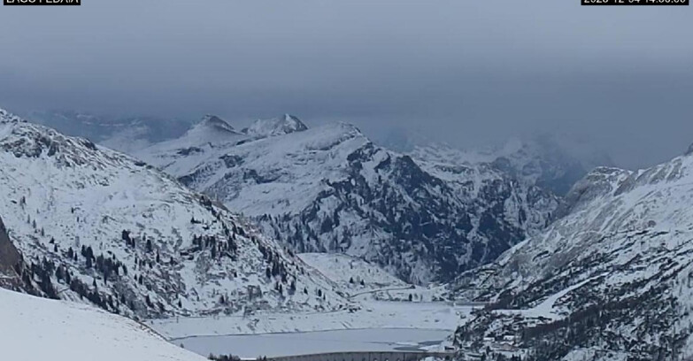 Webcam Canazei Belvedere - Lago e Passo Fedaia