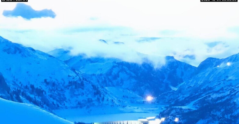 Webcam Canazei Belvedere - Lago e Passo Fedaia