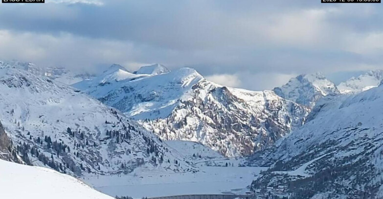 Webcam Canazei-Belvedere - Lago e Passo Fedaia